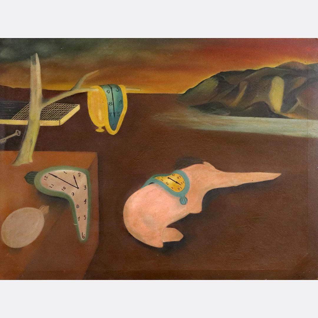 Salvador Dali 1904 1989 Oil/c Surrealism Clocks