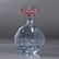 Italian Lead Crystal Pink Flower Form Perfume Bottle
