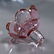 Italian Lead Crystal Pink Flower Form Perfume Bottle - 5