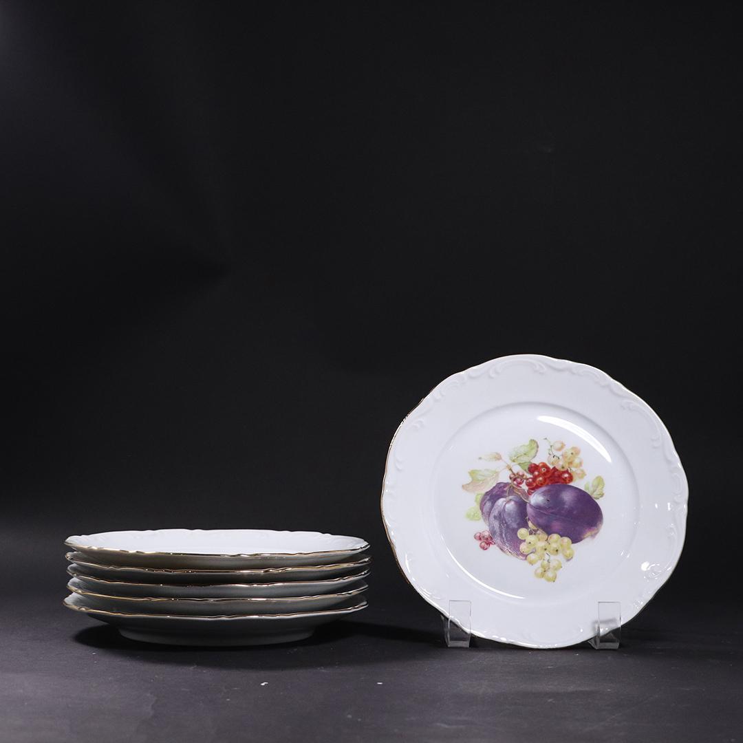 [6] Six Bavaria Western Germany Porcelain Fruit Plates (1 of 7)