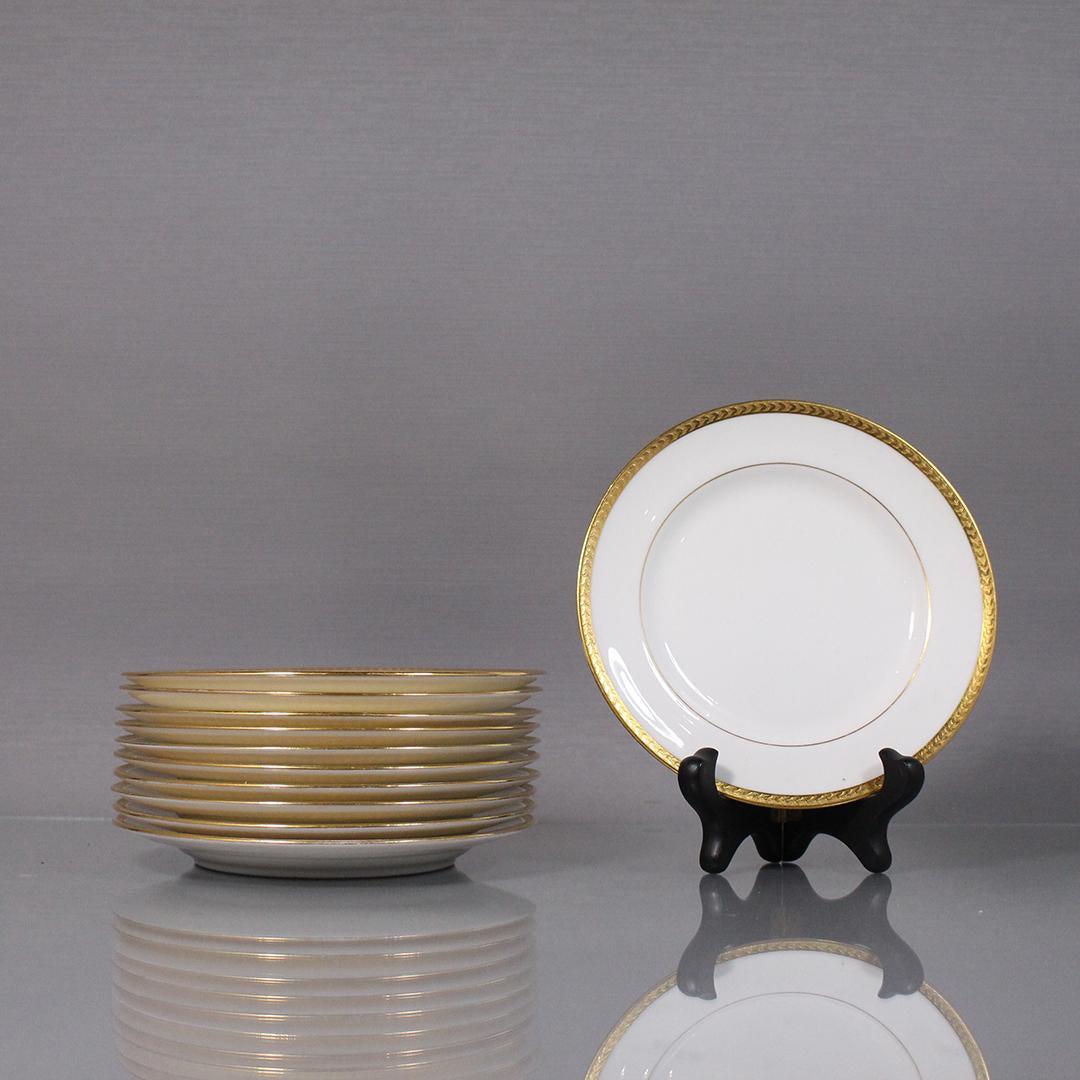 Eleven [11] Lenox Tiffany & Co. Plates Gold Rim (1 of 4)