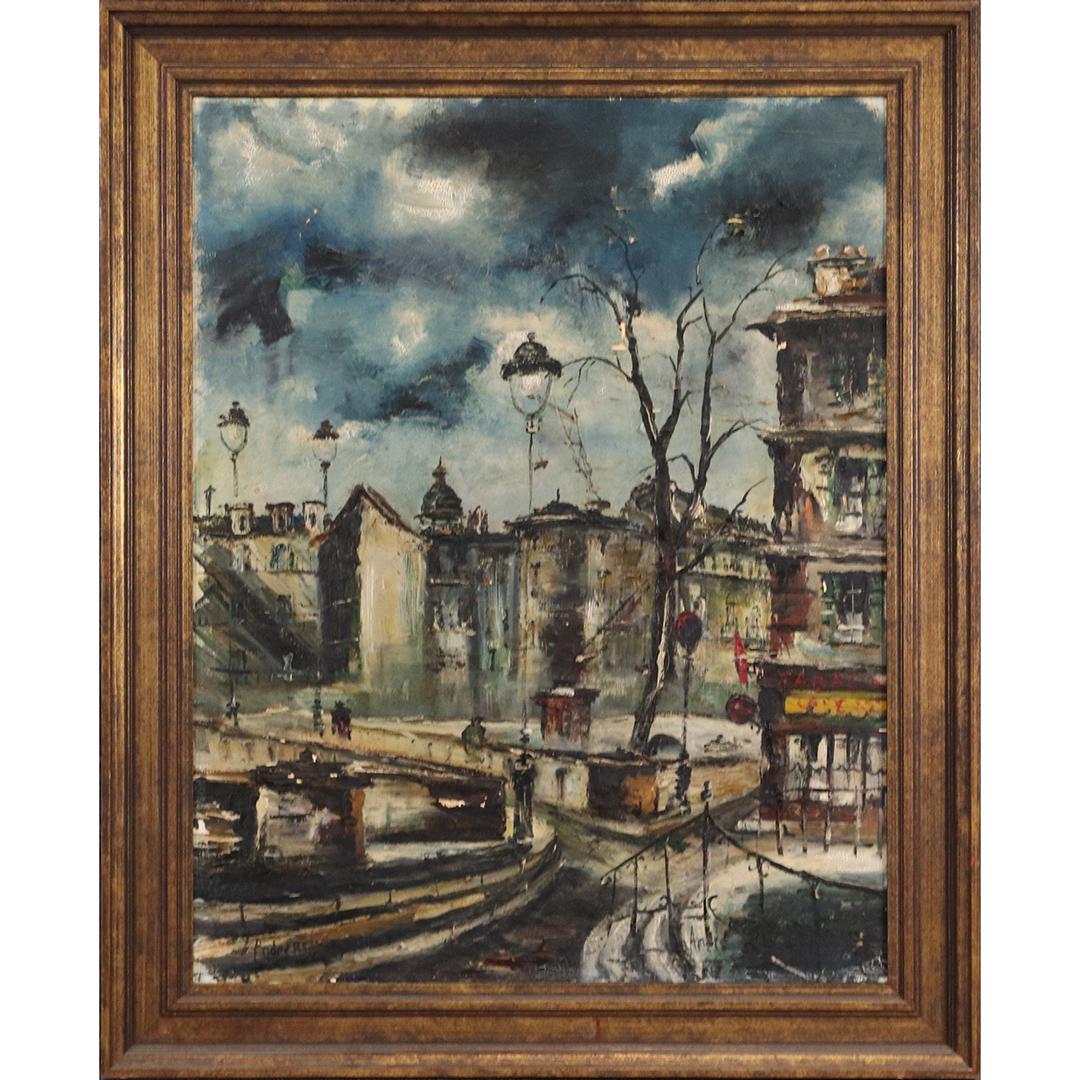 Andre Pacray, Oil/c Vieux Paris de St. Louis Painting (1 of 7)