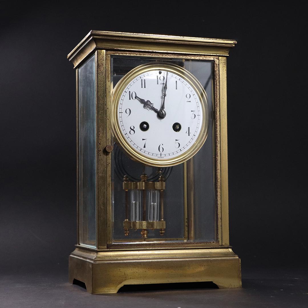 Couaillet Freres France Brass Crystal Regulator Clock (1 of 10)