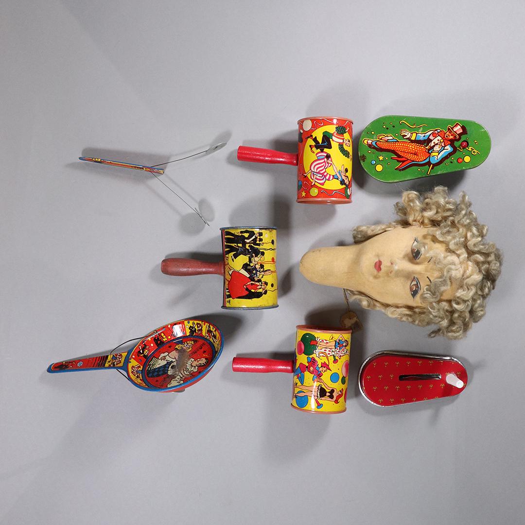 Assorted Grouping Vintage Toys and Tin Noisemakers (1 of 11)