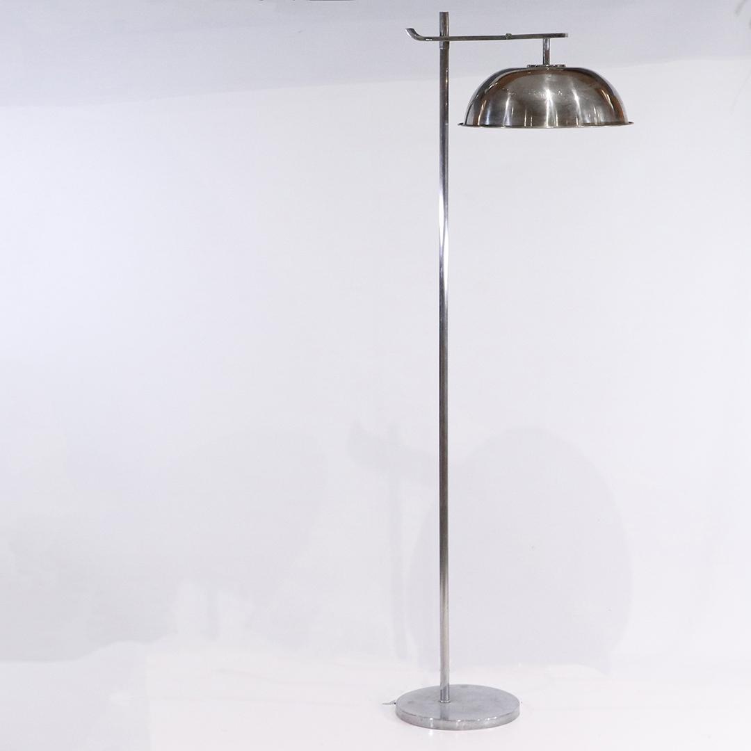 Kurt Versen Mid-Century Modern Chrome Flip Bridge Lamp (1 of 7)