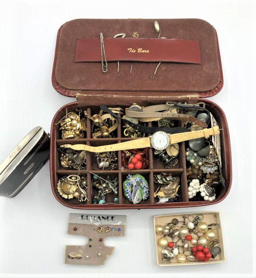 50+ Assorted Costume Jewelry Pins Earrings Watches (1 of 10)