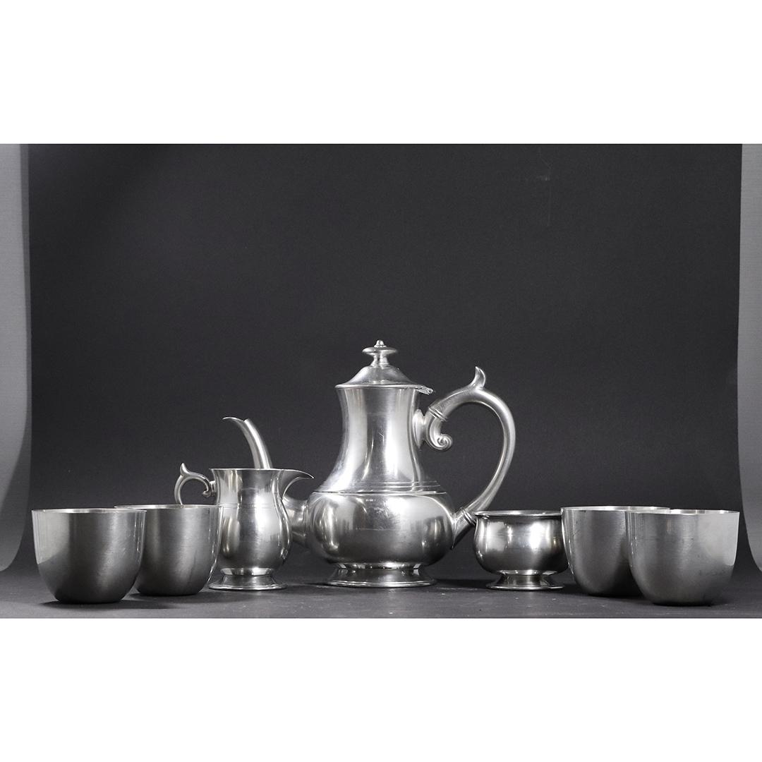 20th C. Woodbury Pewterers Seven Piece Tea Set (1 of 10)