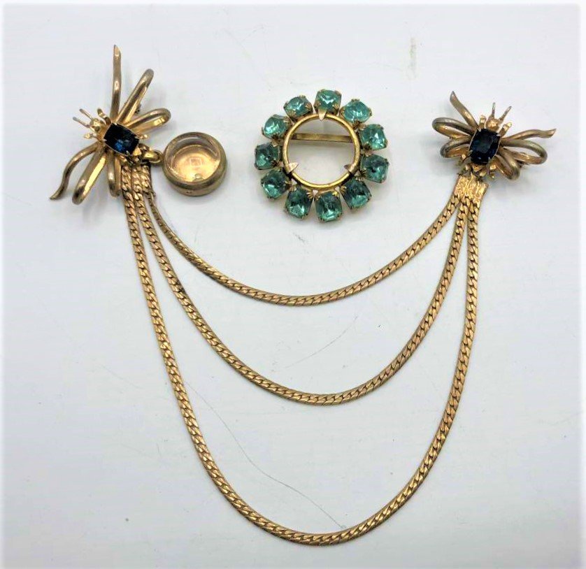 Sterling Vermeil Brooch Large Insects, Sterling Brooch (1 of 5)