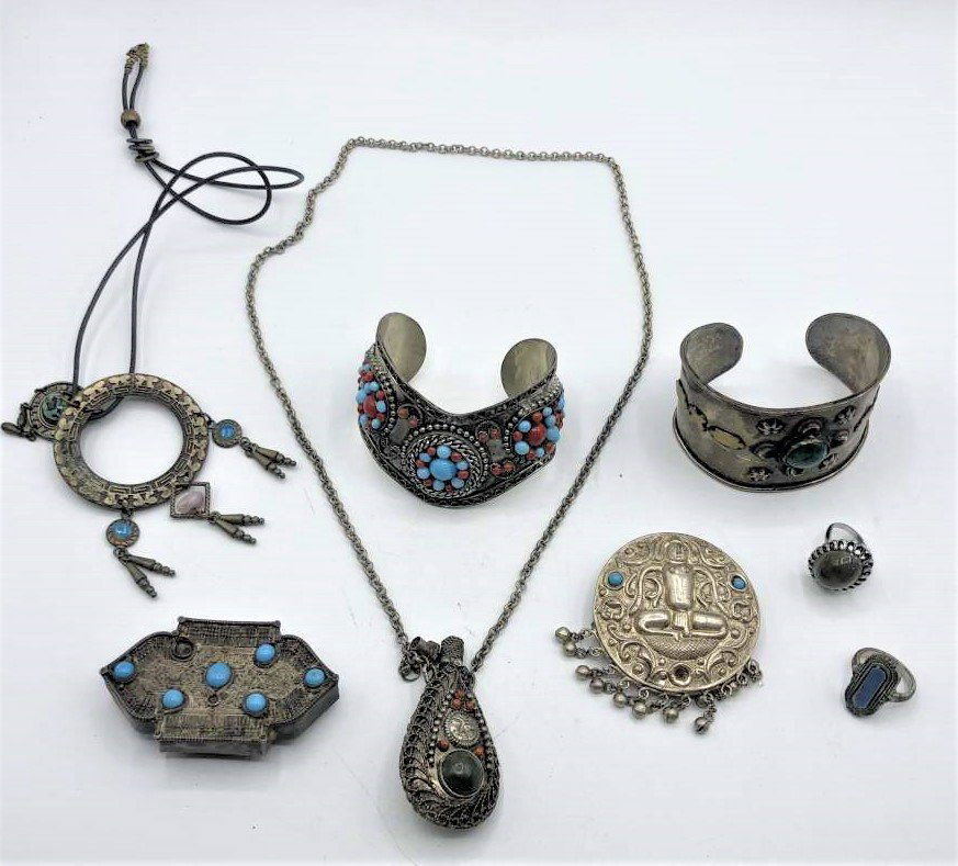 [8] Assorted Silver & Turquoise, Costume & Turquoise (1 of 12)