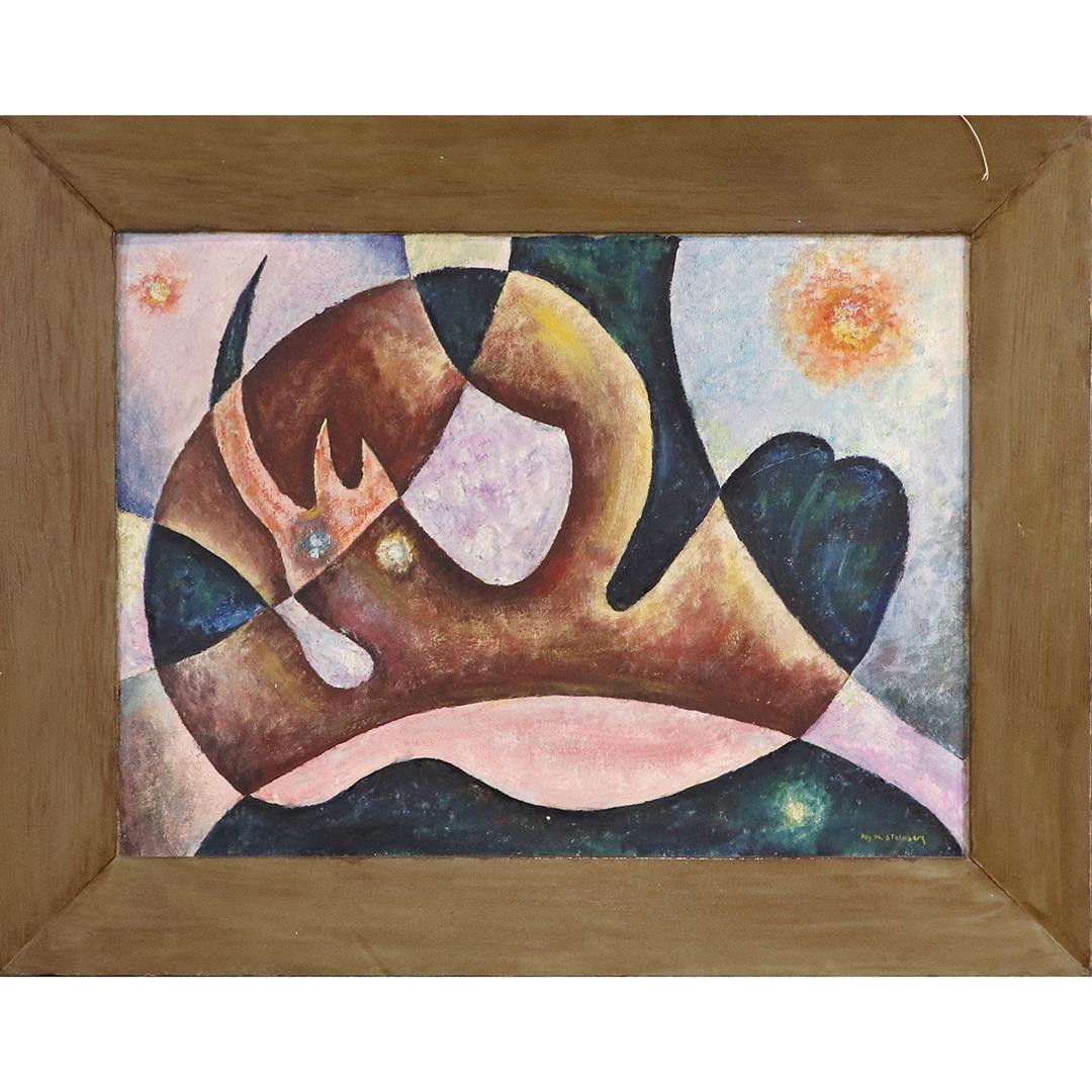 Roy M Steinberg 1954, Oil/c, Amoeba Abstract Painting (1 of 7)