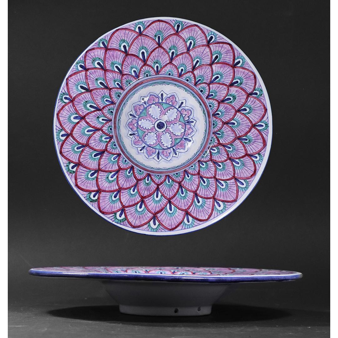 Italian Decorative Ceramic Round Serving Plate (1 of 6)