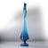 Mid-Century Modern Tall Narrow Teal Blue Glass Vase