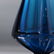 Mid-Century Modern Tall Narrow Teal Blue Glass Vase - 3