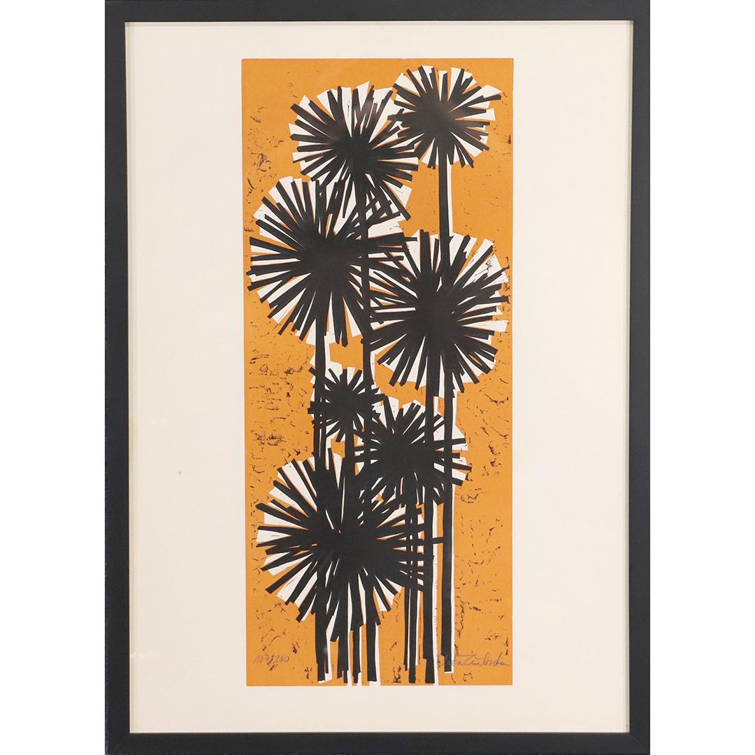 Mid-Century Lithograph Palm Trees Signed and Numbered (1 of 7)