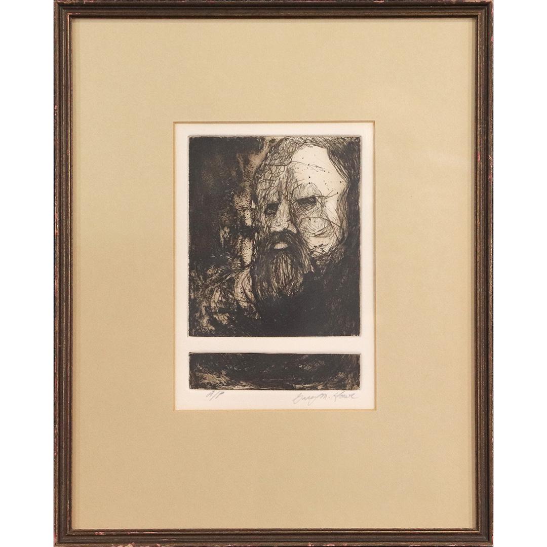 Gary M Howe A/P Portrait of a Bearded Man Pencil Signed (1 of 7)