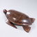 Hand Carved Teak Wood Turtle Figure Artist Signed MTF - 2