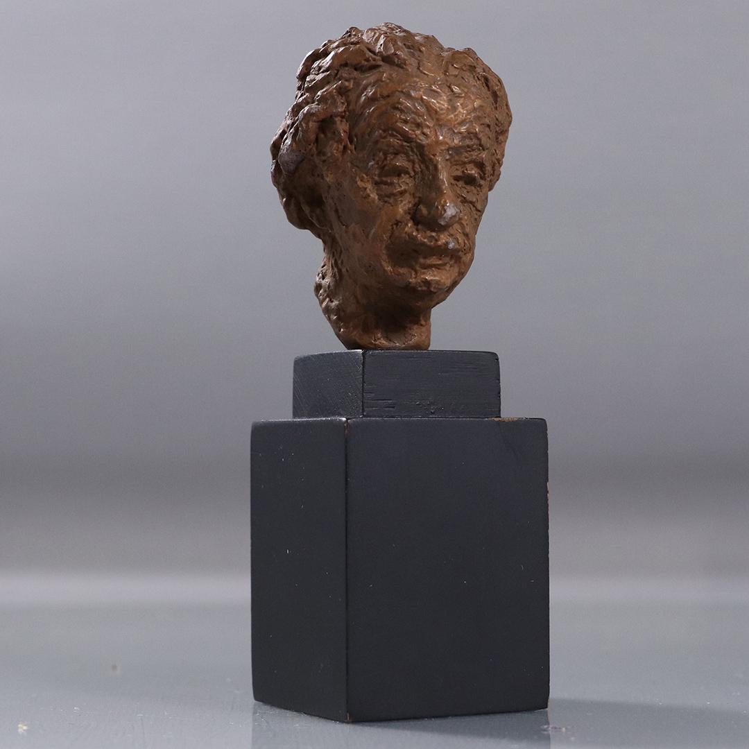 Small Bust of Albert Einstein on Block Base (1 of 5)