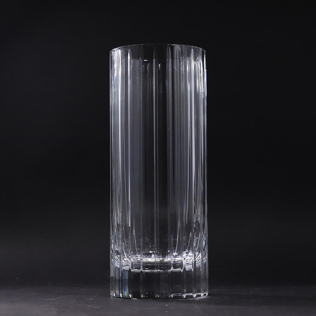 BACCARAT France Signed Crystal Glass Cylindrical Vase (1 of 6)