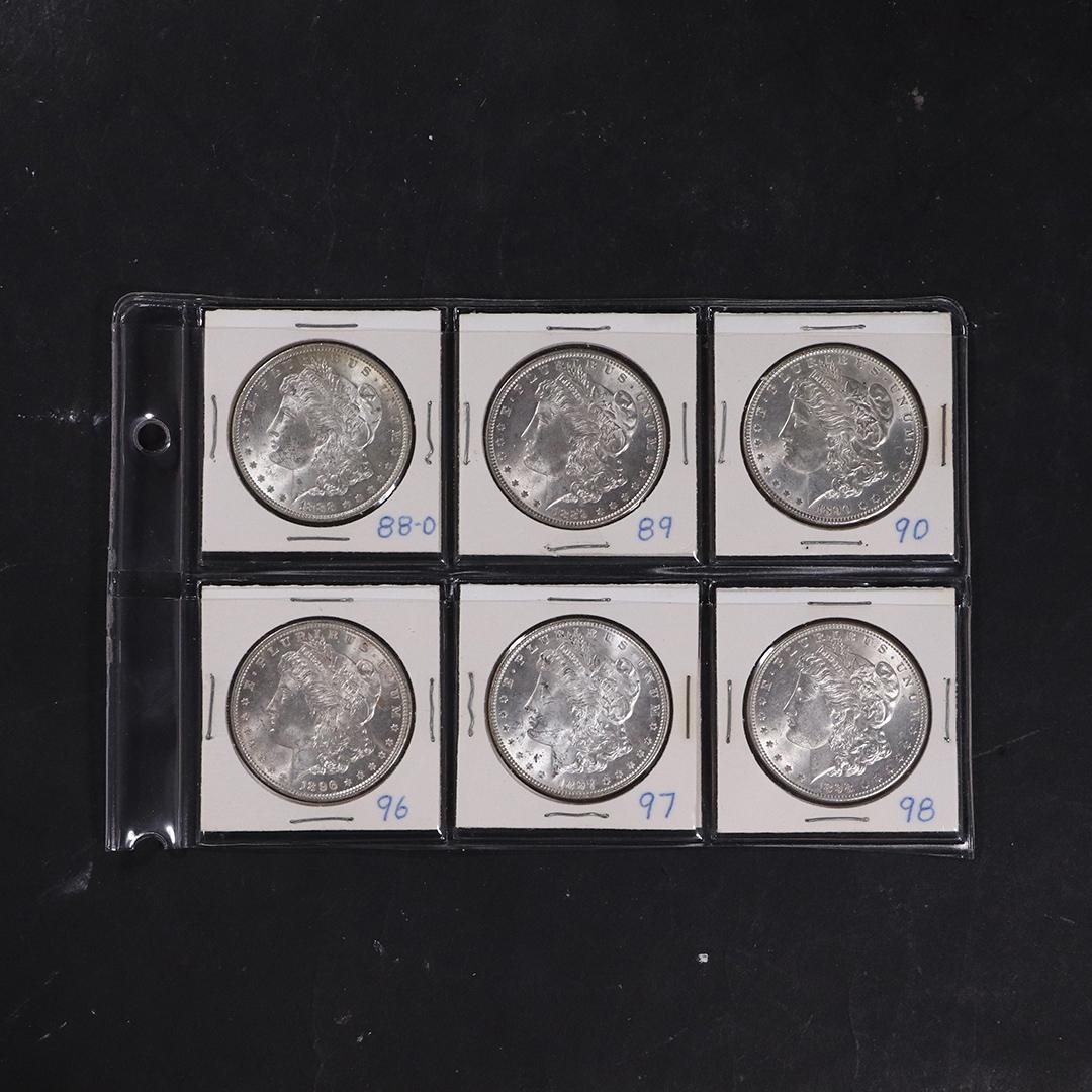 [6] Assorted MORGAN US SILVER DOLLARS 1888 O-1898 (1 of 8)