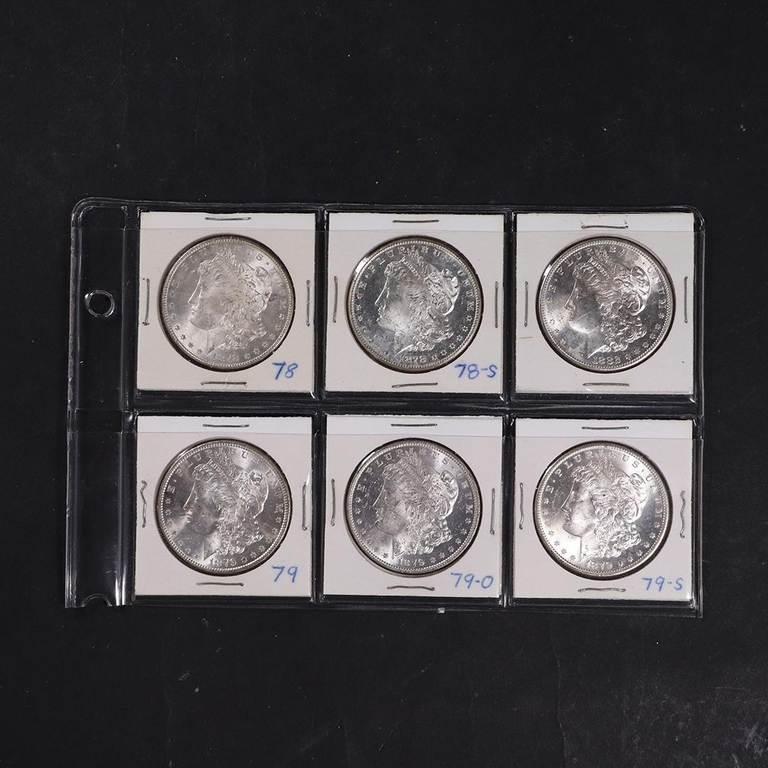 [6] Assorted MORGAN US SILVER DOLLARS 1878-1879 (1 of 8)