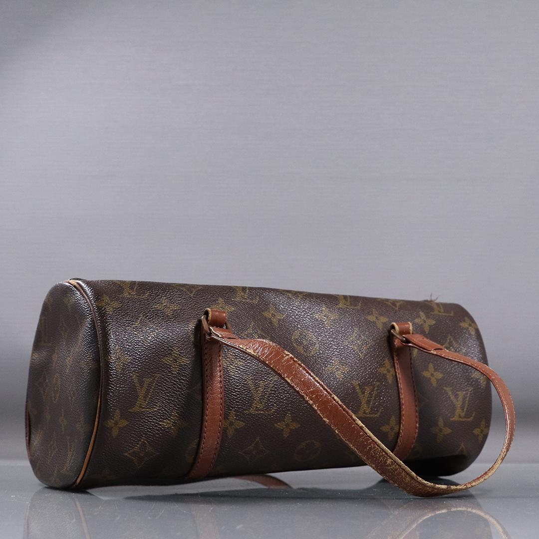 LOUIS VUITTON Leather Cylindrical Hand Bag Classic Mono (1 of 6)