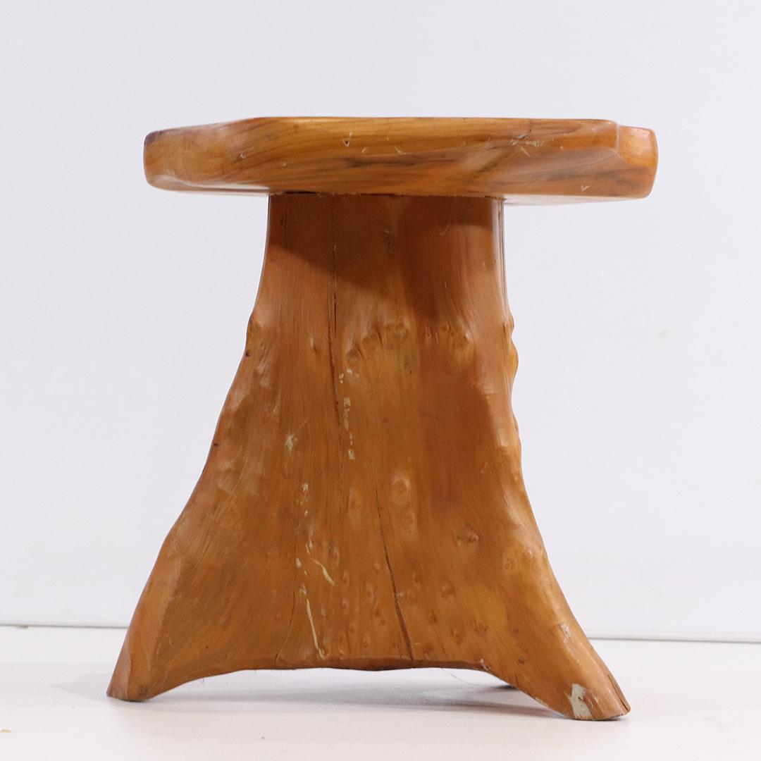 Polished Wooden Root Stool - Clean: Polished Wooden Root Stool. Clean. size: 15h x 14w