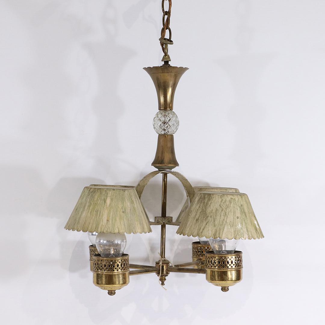 Hollywood Regency 4-Light Hanging Chandelier (1 of 6)