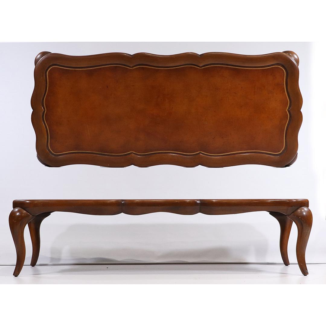 Country French Leather Top Coffee Table - Clean (1 of 6)