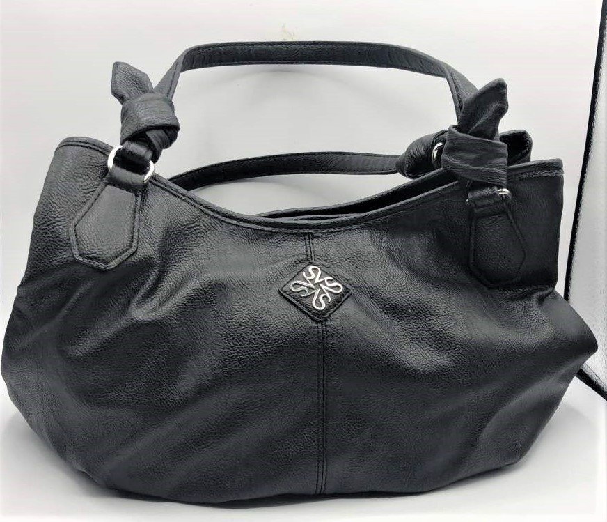 VERA WANG Black Leather Handbag - Clean: VERA WANG Black Leather Handbag - Clean. Size: 15.5 in. x 9 in.