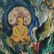 Mid-Century Modern Oil/b Buddha in Abstract Landscape - 2