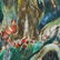 Mid-Century Modern Oil/b Buddha in Abstract Landscape - 3