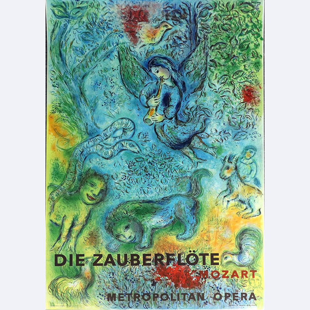Poster: Marc Chagall, Mozart Metropolitan Opera: Poster: Marc Chagall, Mozart Metropolitan Opera. size: 39.5x25.75