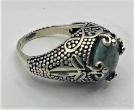 .925 Sterling Silver & Turquoise Ring Fine Workmanship (1 of 6)