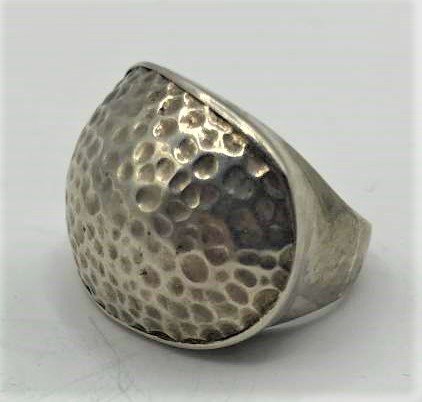 Sterling Silver Hand Hammered Arts & Crafts Ring Size 8: Sterling Silver Hand Hammered Arts & Crafts Ring Size 8 ; Marked: .925; Heavy gauge, weight: .43 oz.