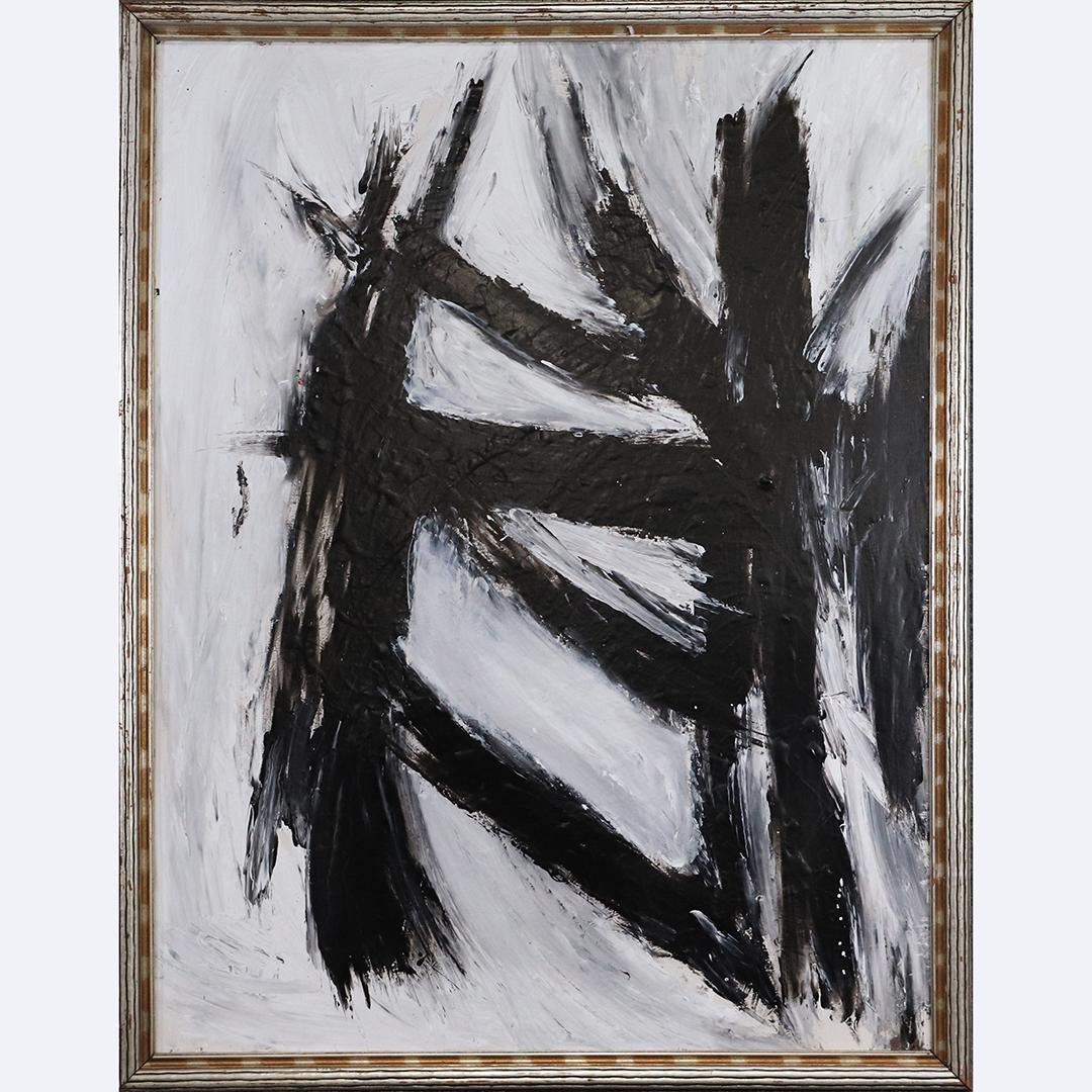 Pulgini after Franz Kline, Black and White Abstract O/b (1 of 7)