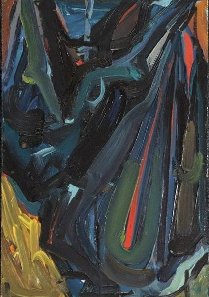 Mid-Century Modern Abstract Expressionism Oil Painting (1 of 5)