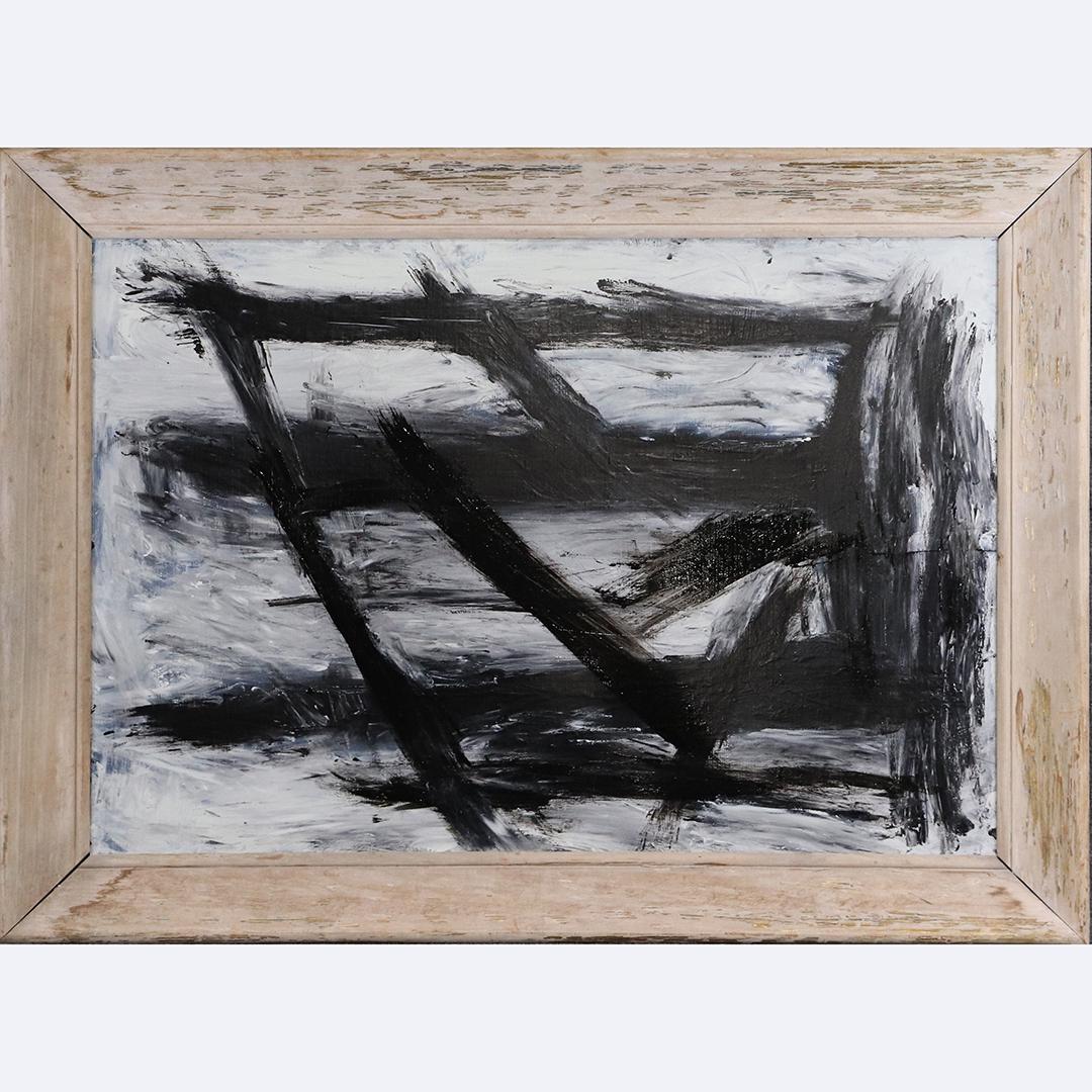 Pulgini after Franz Kline, Black and White Abstract O/b (1 of 7)