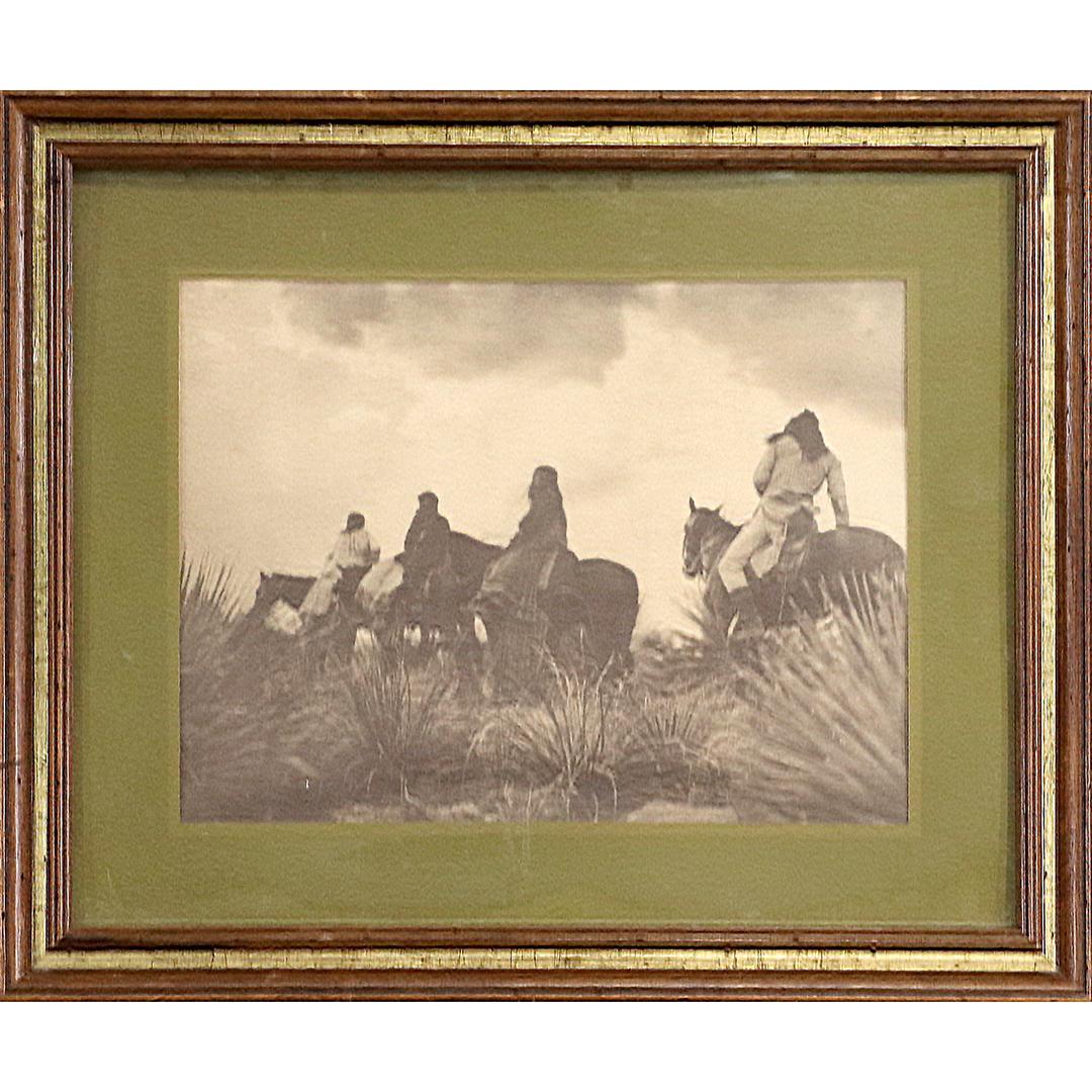 Edward Curtis Sepia Print Apache The Storm Framed (1 of 5)