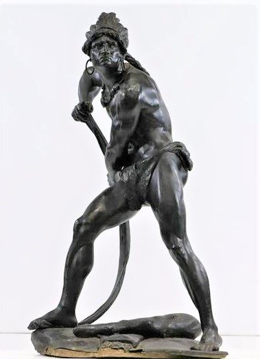 Large Cast Metal Native American Indian Figure, Antique (1 of 8)