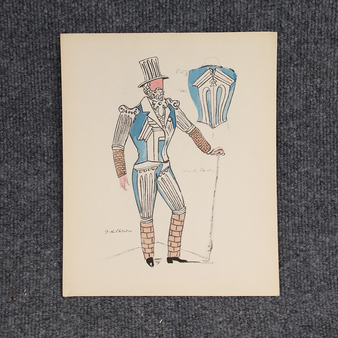 Giorgio De Chirico, Watercolor, Artistocrat Gentleman (1 of 7)