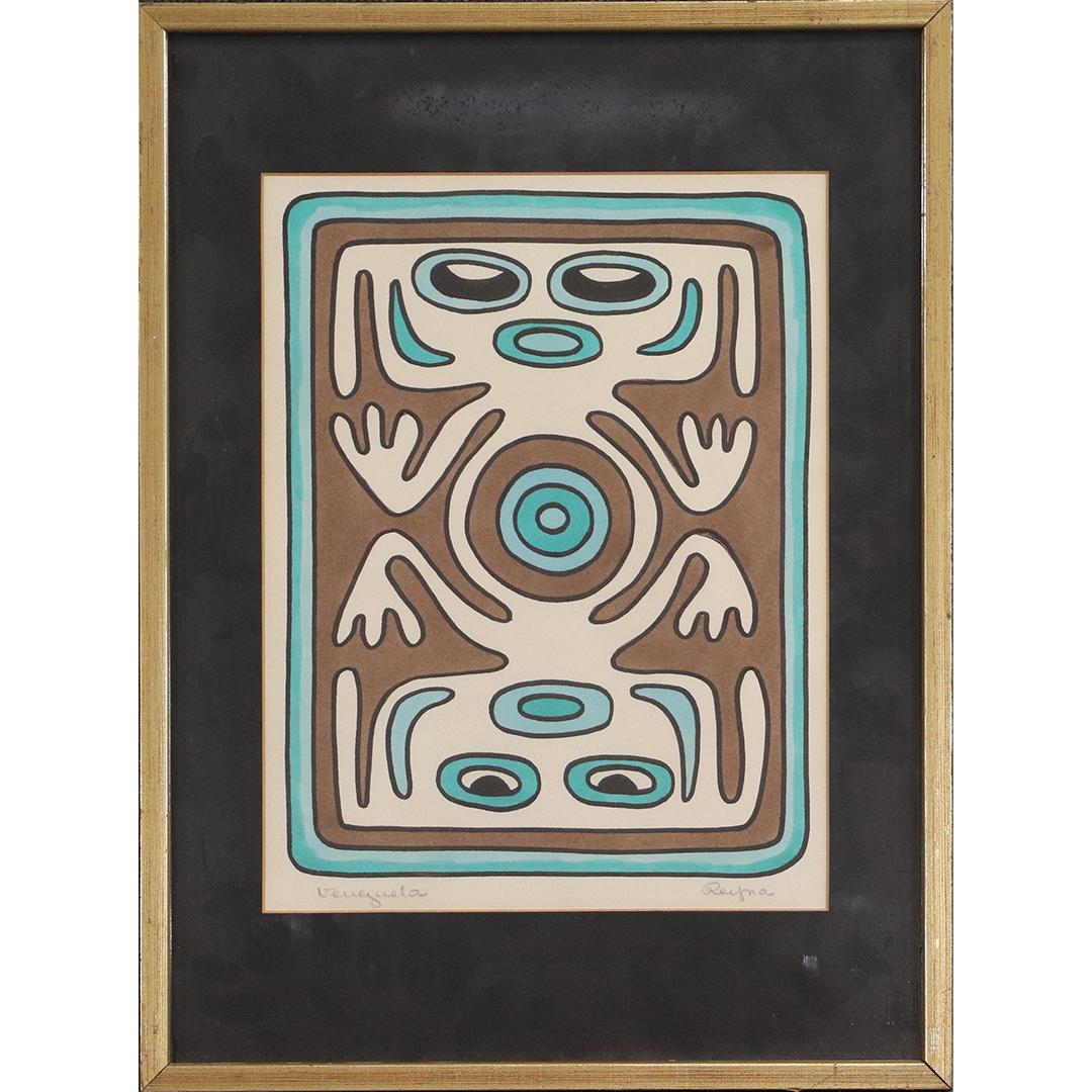 Reyna, Mid-Century Modern Figures Lithograph Veriguela (1 of 7)