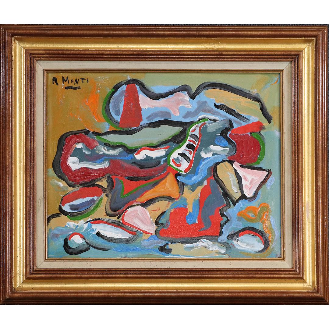 R. Monti, Mid-Century Abstract Expressionism Painting (1 of 6)
