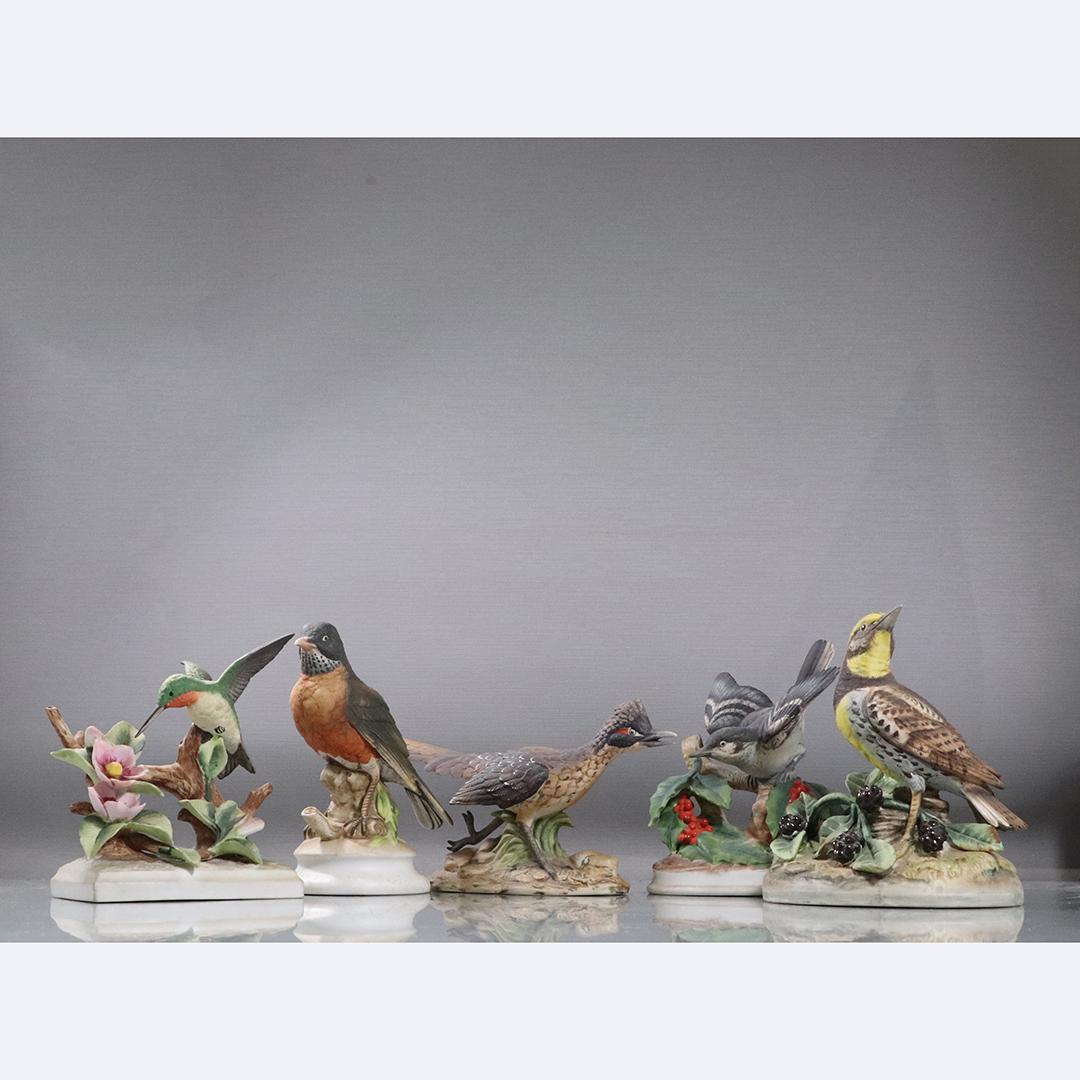 [4] Assorted Bisque Bird Figurines:  2 Lefton, 2 Andrea (1 of 12)