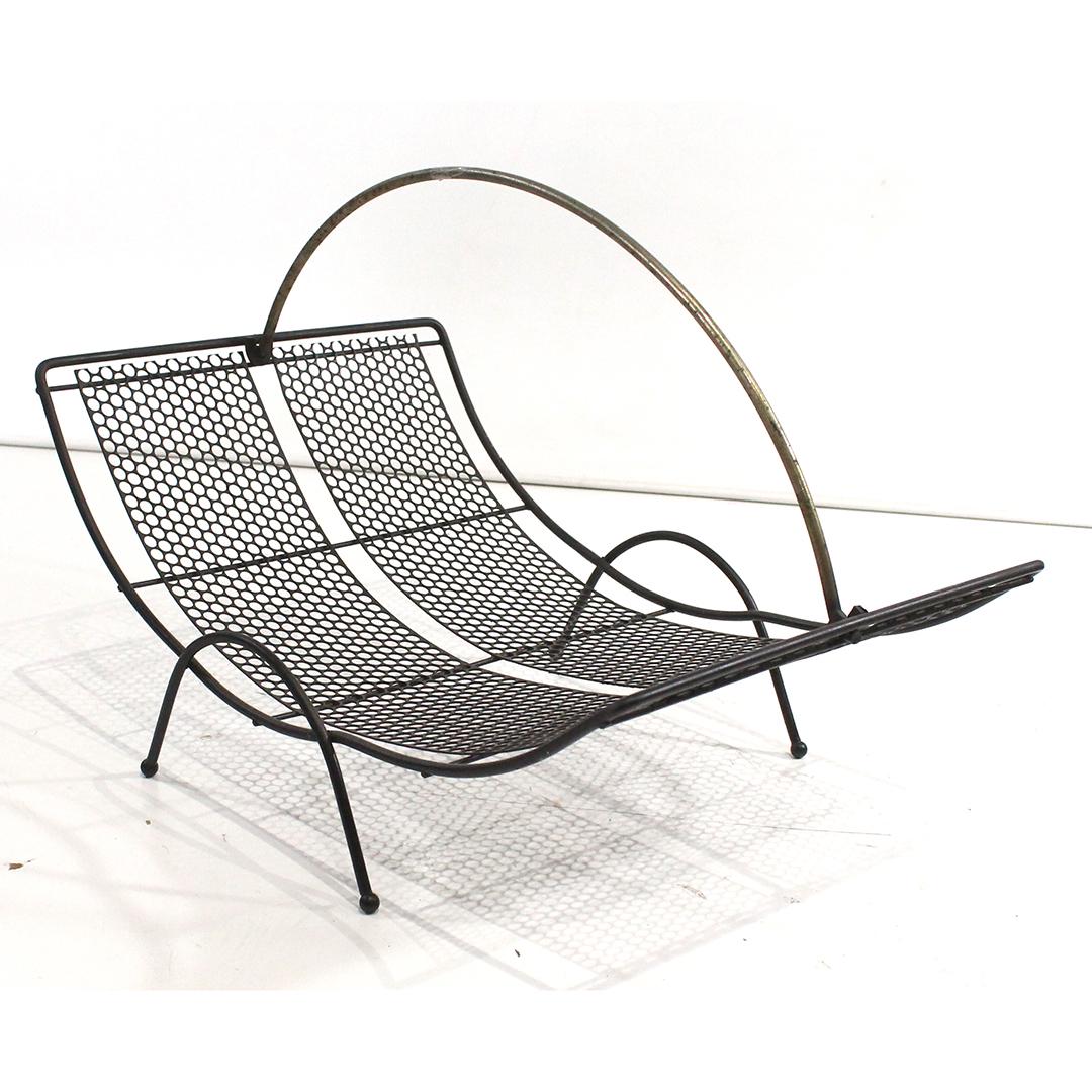 Paul McCobb Style Metal Magazine Holder / Rack: Paul McCobb Style Metal Magazine Holder / Rack. size: 12 x 18w x 12