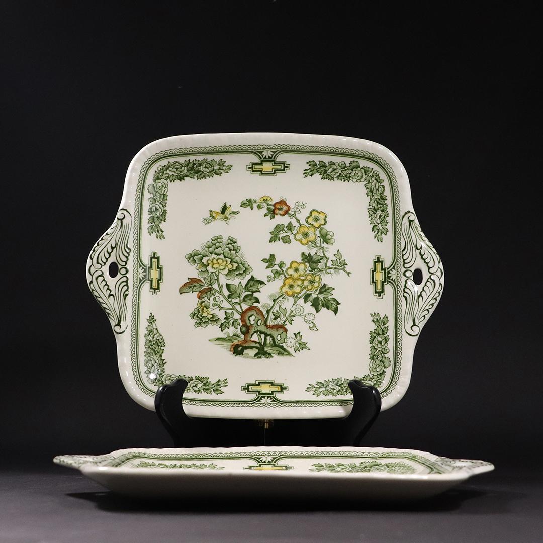[2] Two Masons England MANCHU Pattern Serving Platters: [2] Two Masons England MANCHU Pattern Serving Platters. size: 11L x 9.25w