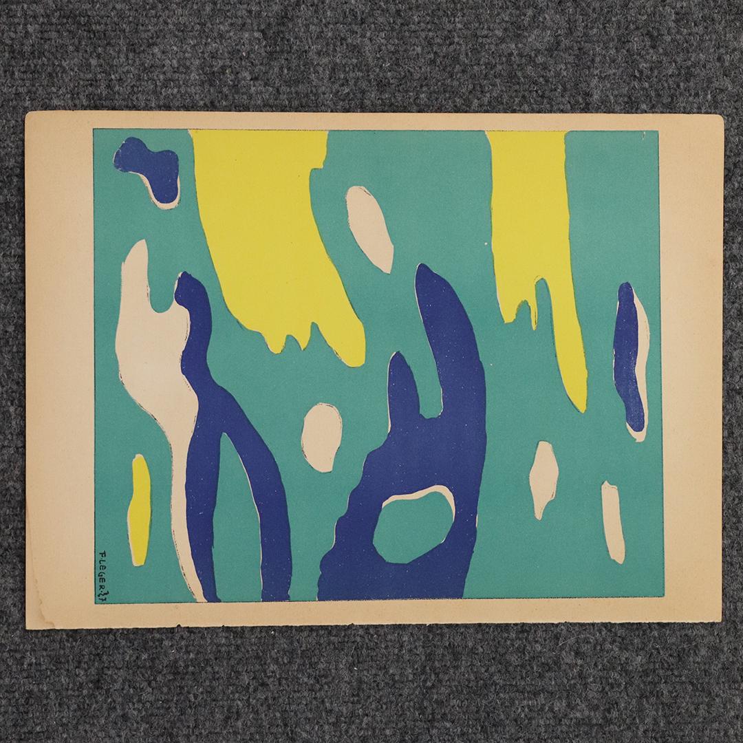 Fernand Leger, Vintage Color Lithograph Signed in Plate: Fernand Leger, Vintage Color Lithograph Signed in Plate. size: 14 x 10.25 inches. AASKart: Fernand Leger (1881 - 1955)Fernand (Joseph Henri) Leger was active/lived in Connecticut, California / France.