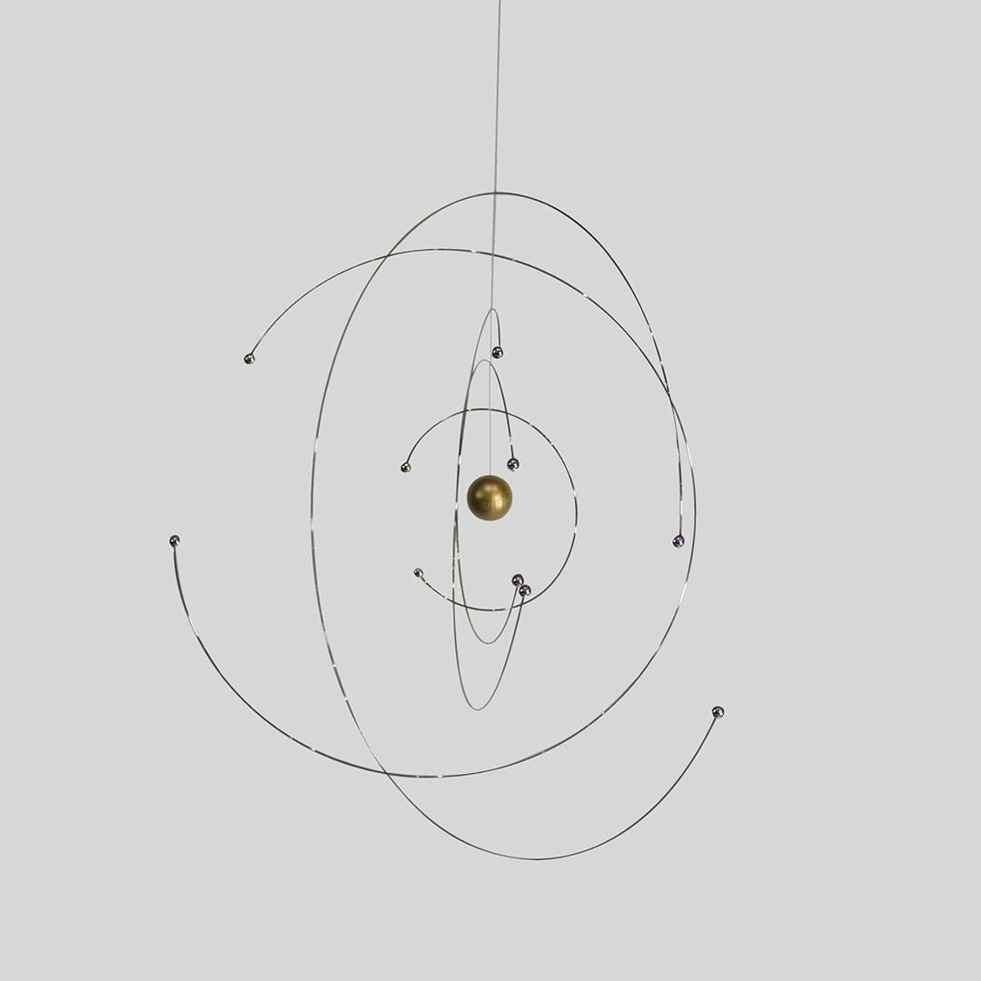 Christian Flensted, Danish Designer, Hanging Mobile: Christian Flensted, Danish Designer, Hanging Mobile, with original box. Niels Bohr Design of the Atom. Size: 11 x 10 x 9 inches