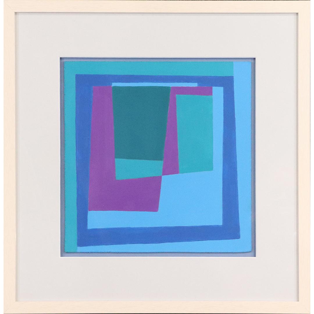 Henryk Stazewski 1894-1988 Polish Geometric Composition: Henryk Stazewski 1894-1988 Polish Geometric Composition. Acrylic on fiberboard, signed and dated on verso. Provenance: private collection NY, purchased in 1990s in gallery in Warsaw, Poland [no receip