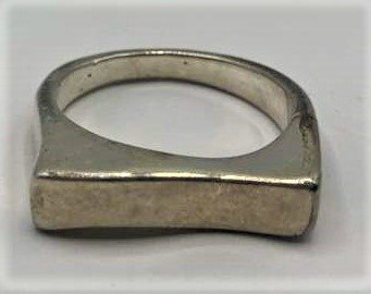 Sterling Silver Modernism Wave Design Ring Size 8 (1 of 6)