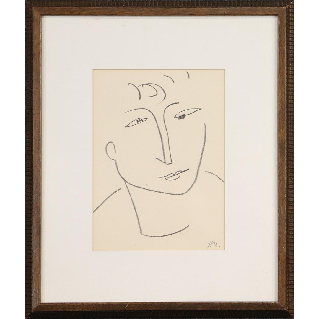 Henri Matisse, Vintage Lithograph Face, Signed H M (1 of 6)